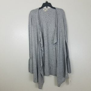 Style & Co Open Front Bell Sleeve Cardigan